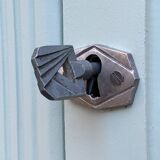 Antique celadon glass Parisian wardrobe H162