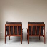 2 Vintage teak armchairs by Arne Vodder for Glostrup from Denmark