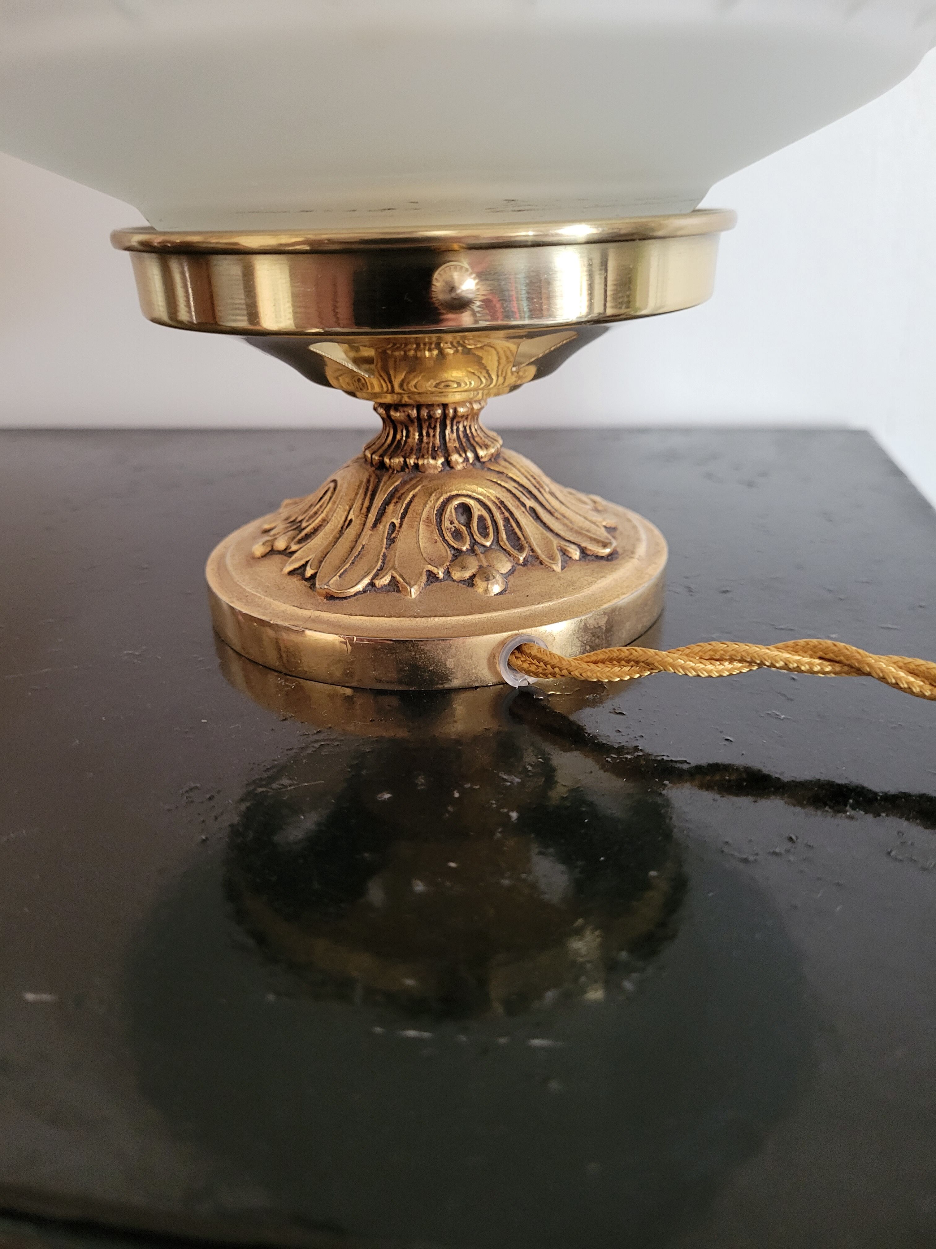 Art Deco lamp with glass globe