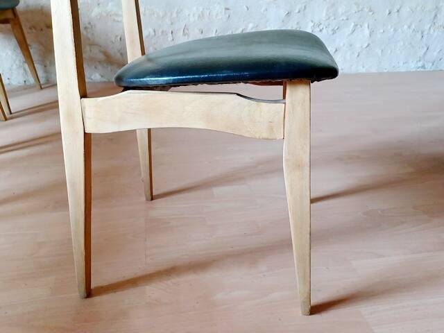 6 chaises vintage scandinave en teck années 1960