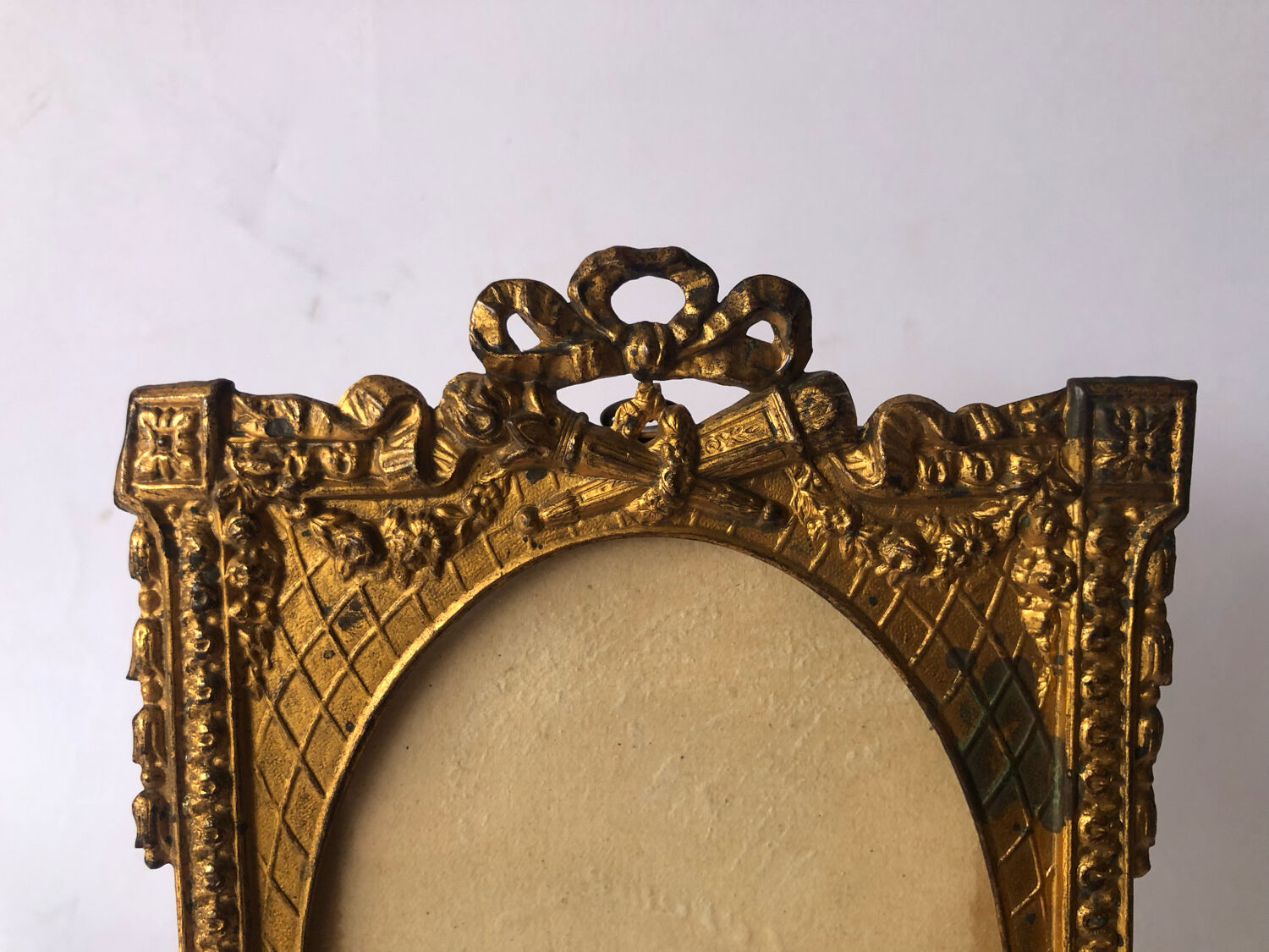 Golden metal photo frame
