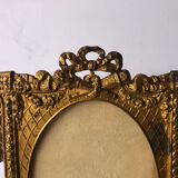 Golden metal photo frame