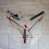 Vintage coffee table geometric decorations