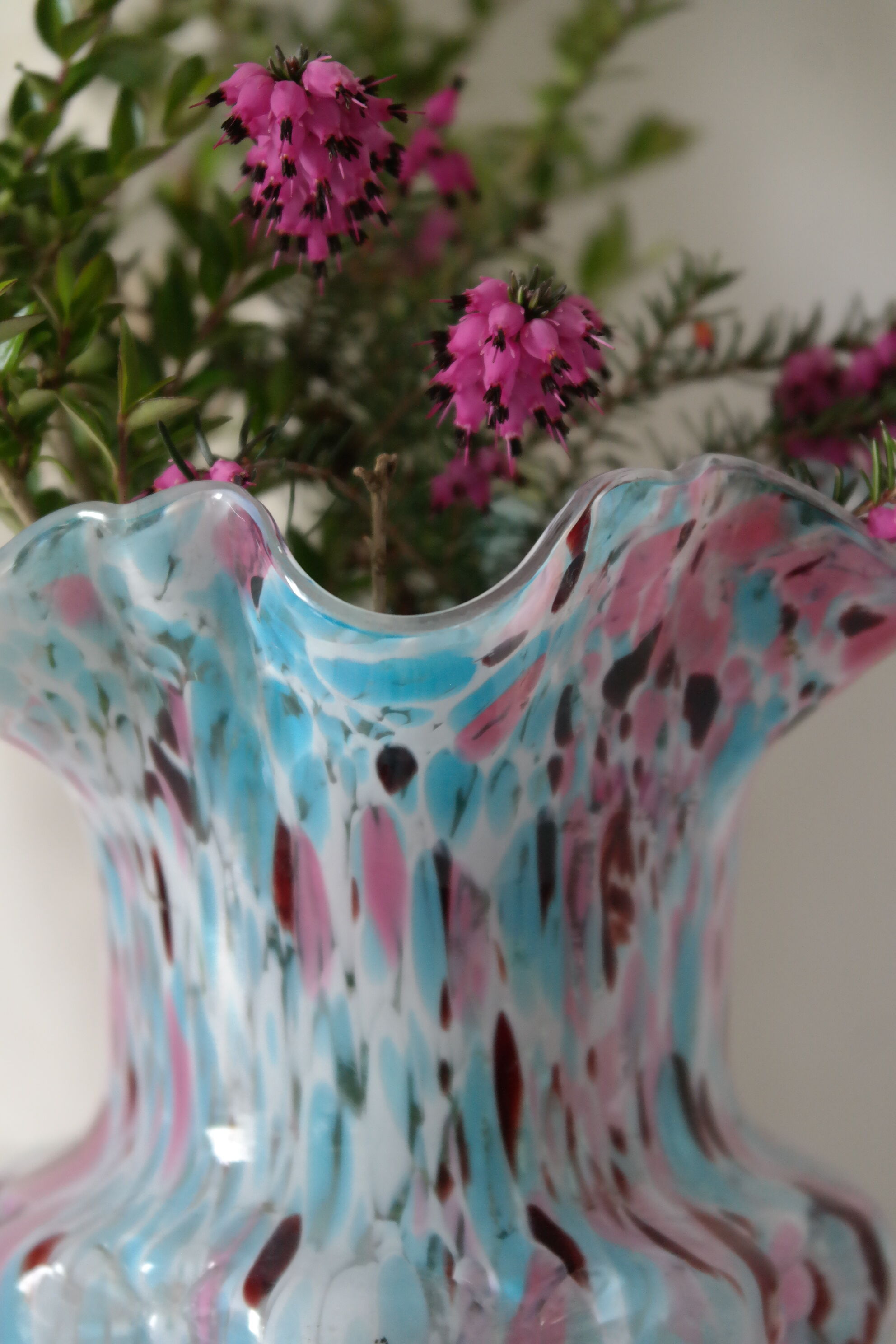 Blue Clichy glasswork vase