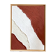 Terra cota relief painting beige and white