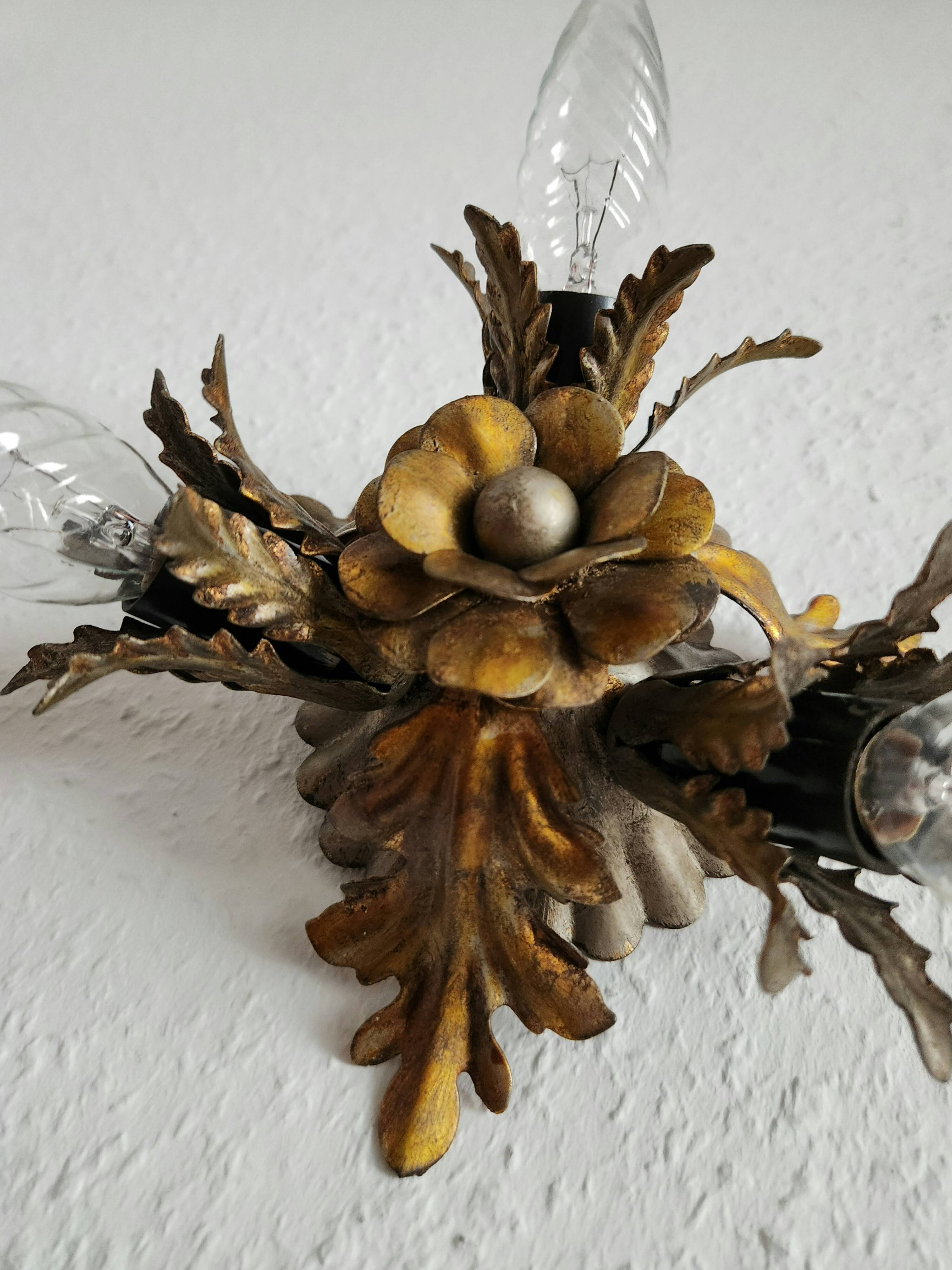 Gilded silver-plated Florentine ceiling lamps wall lamps Banci Florence