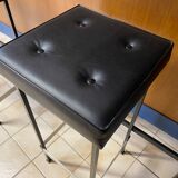 Vintage teak and formica bar with stool