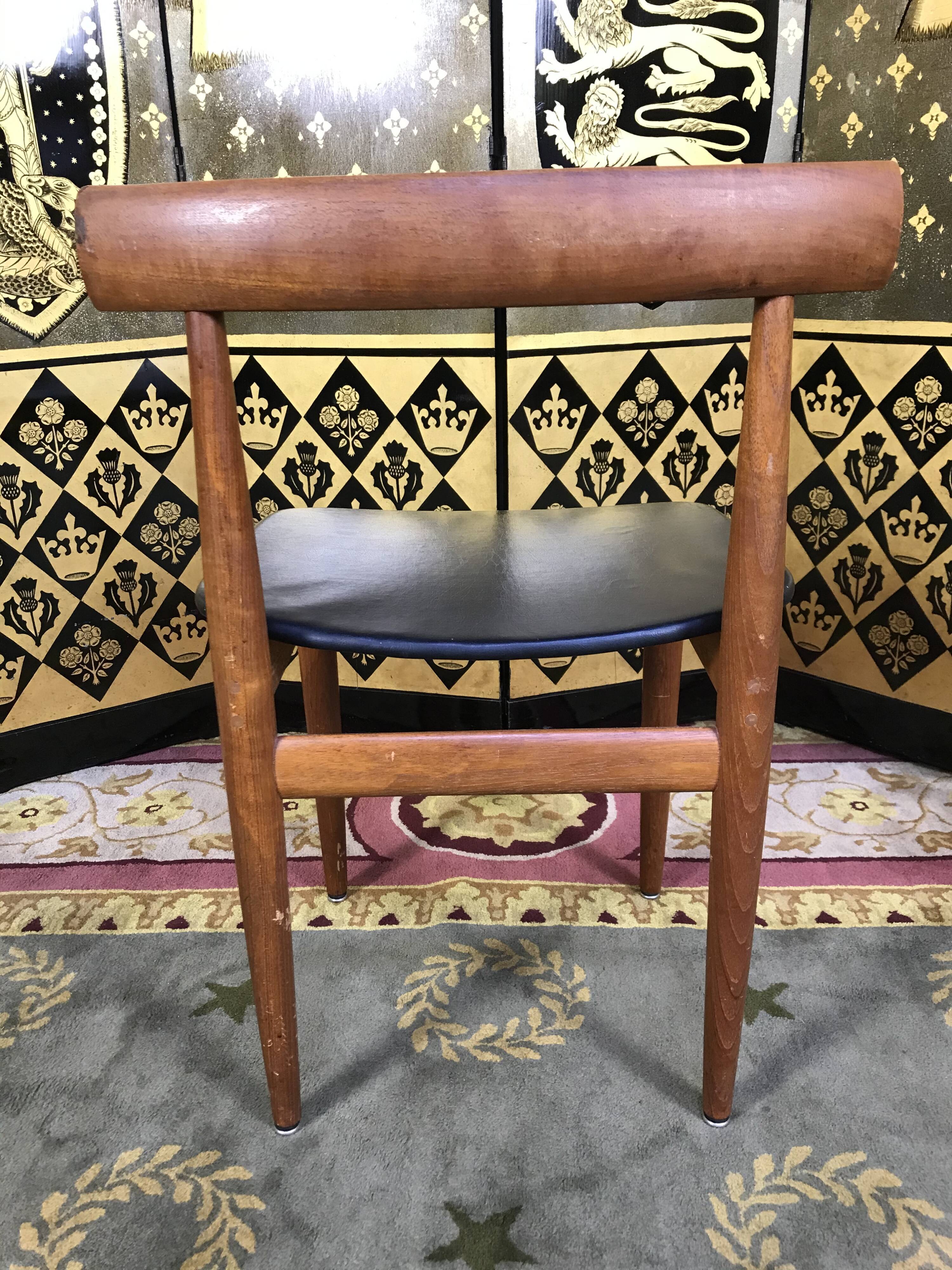 Scandinavian teak dining table and 4 Hans Olsen chairs for Frem Rojle