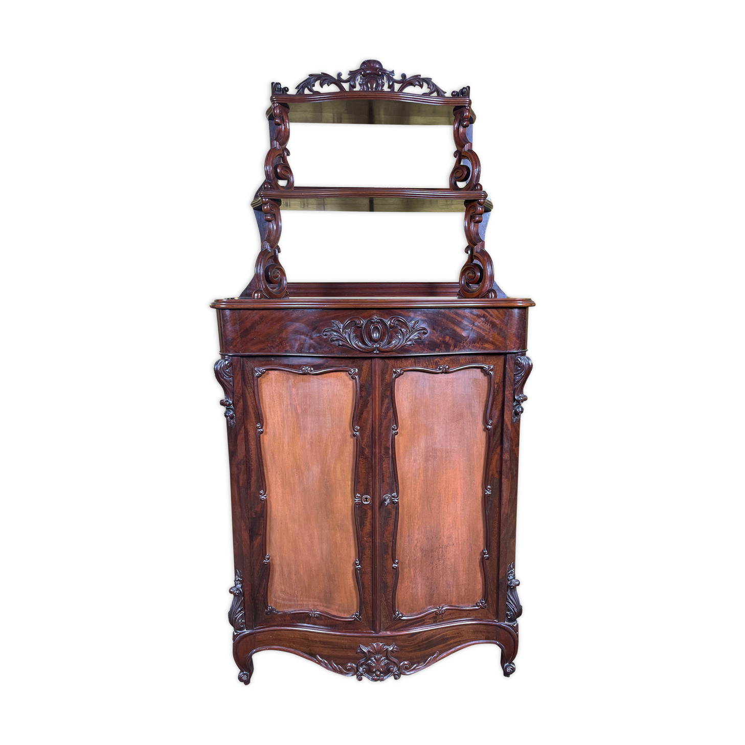Napoleon III mahogany support cabinet