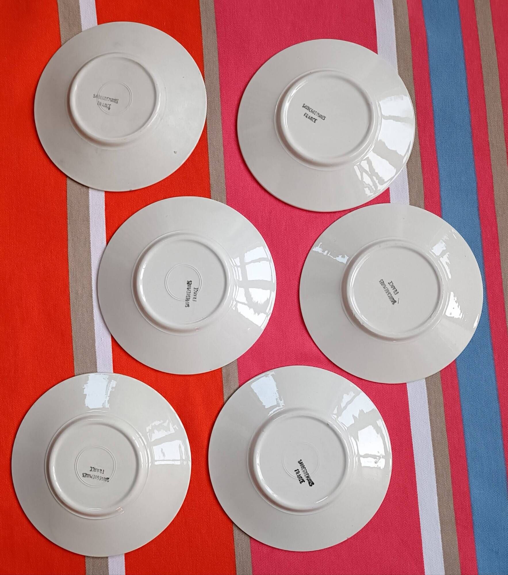 6 saucers Sarreguemines