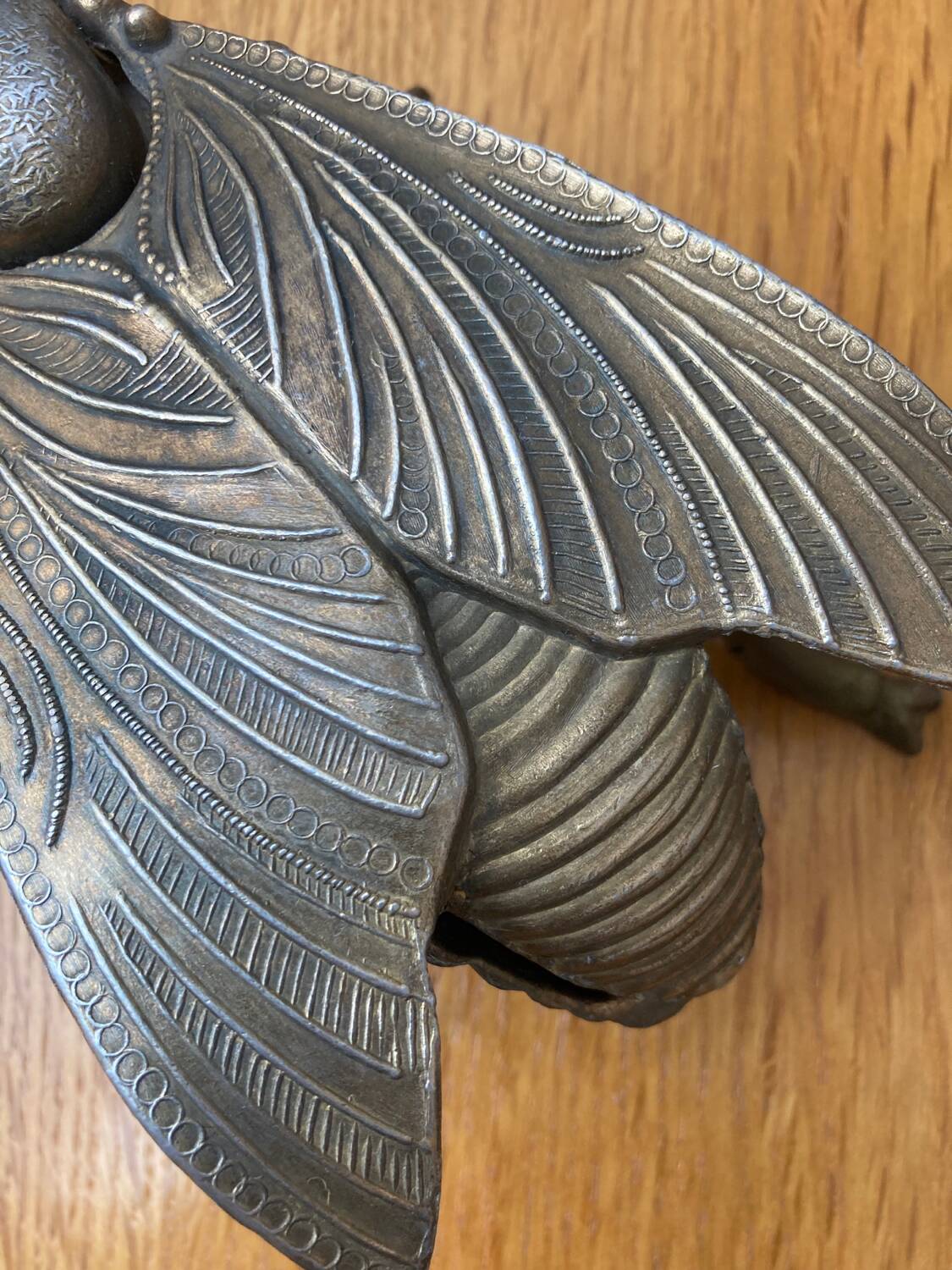 Vintage metal ashtray fly