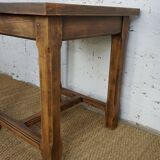 vintage solid oak bistro bar table from the 50s and 60s, restored