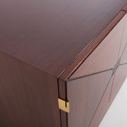 Vintage bar cabinet with brass markings