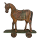 Indian temple horse in polychrome wood