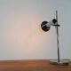 Lampe de table à lames chromées de l’ère spatiale