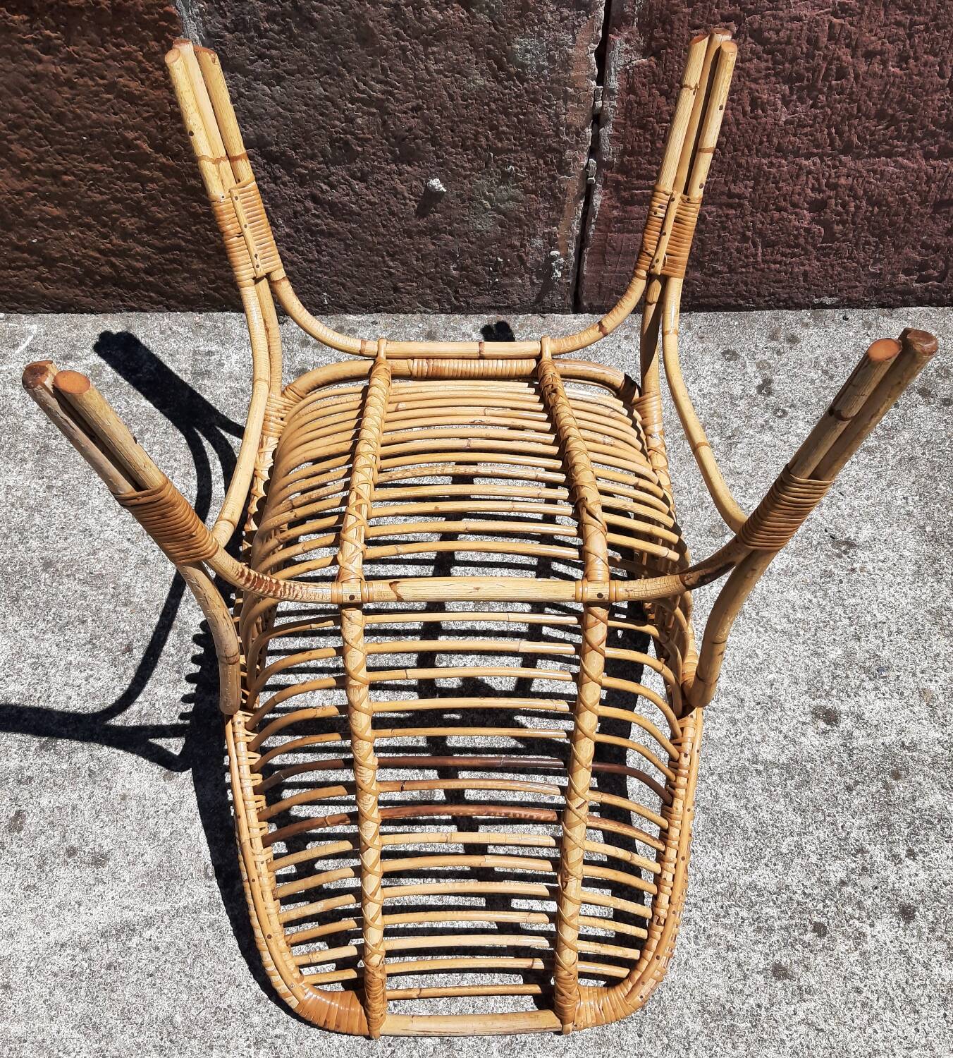Rattan armchair (60s/70s)