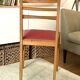 Set of 5 vintage chairs - Beech wood - Faux leather - 1950s