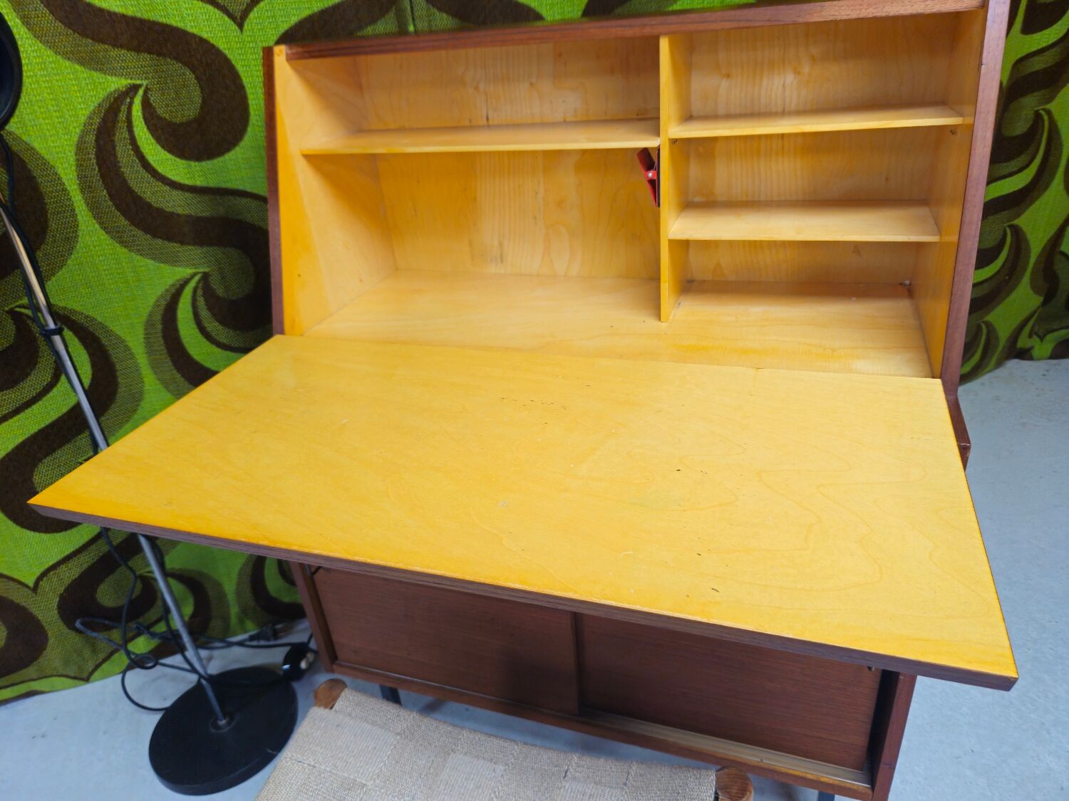 Vintage teak secretary 1970