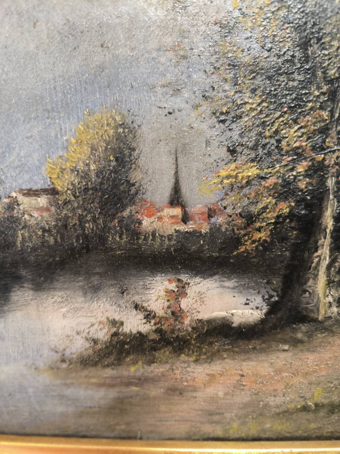 Oil painting on canvas, French school late 19th century.