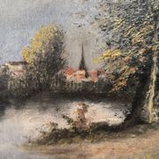 Oil painting on canvas, French school late 19th century.