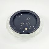 Geometric Transparent Glass Ceiling Light/Flush Mount From Limburg, Germany, 1970s