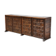Spanish Brutalist Sideboard With Geometric Patterns, 1940s