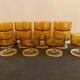 12 Luminarc cups in orange glass, France, 1970