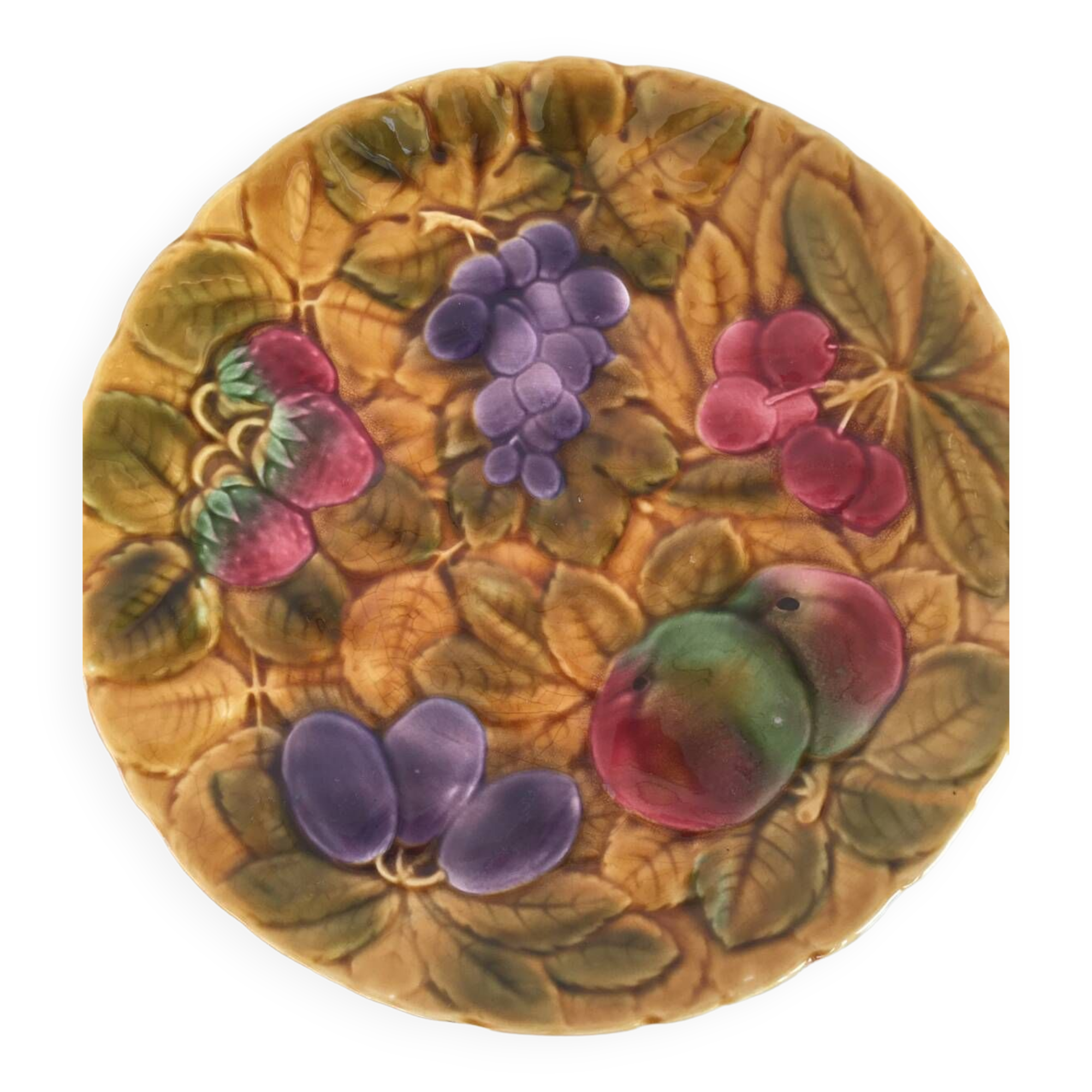 Sarreguemines barbotine dish