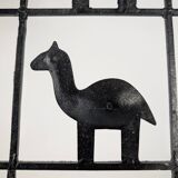 Animal Screen Att. Atelier Marolles and Jean Touret in Wrought Iron 1950s