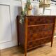 Commode vintage plateau marbre rouge