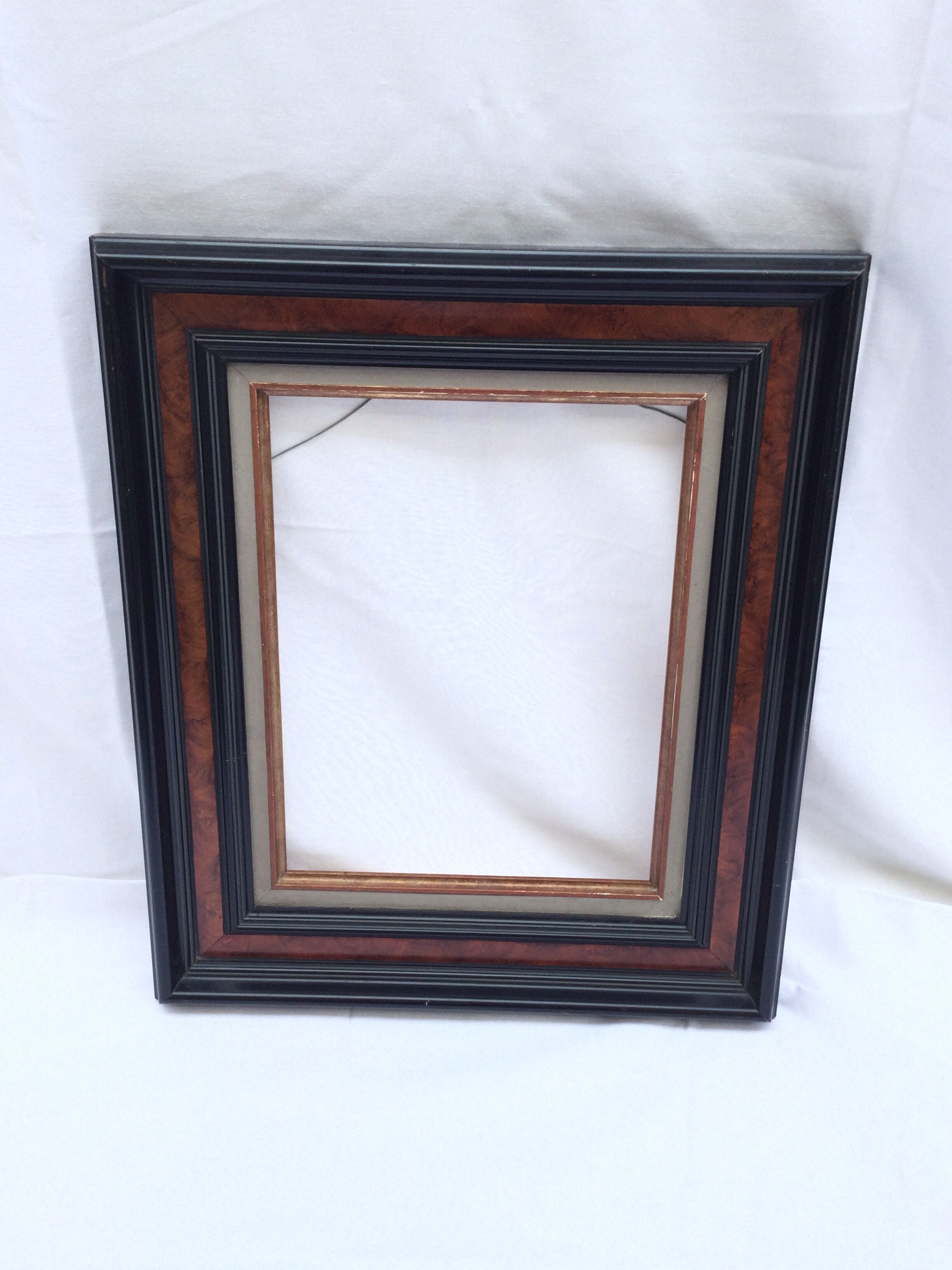 Black and brown wooden frame