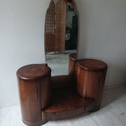 Art Deco Mirrored Bedroom Vanity Dressing Table by Shrager Brothers Masterpiece Furniture, London
