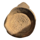 Ancient Indian plateau carved from solid wood "Rosette"
