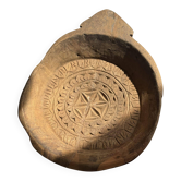 Ancient Indian plateau carved from solid wood "Rosette"