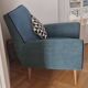 Fauteuil club bleu canard