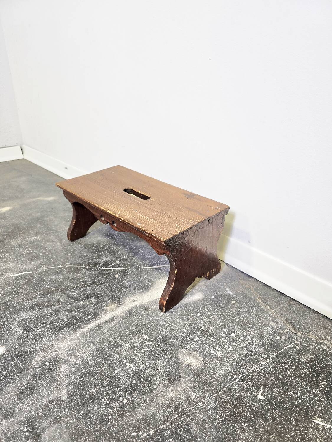 50s Handmade Wooden Footstool