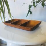 Danish teak aperitif tray