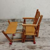 Transformable antique doll high chair