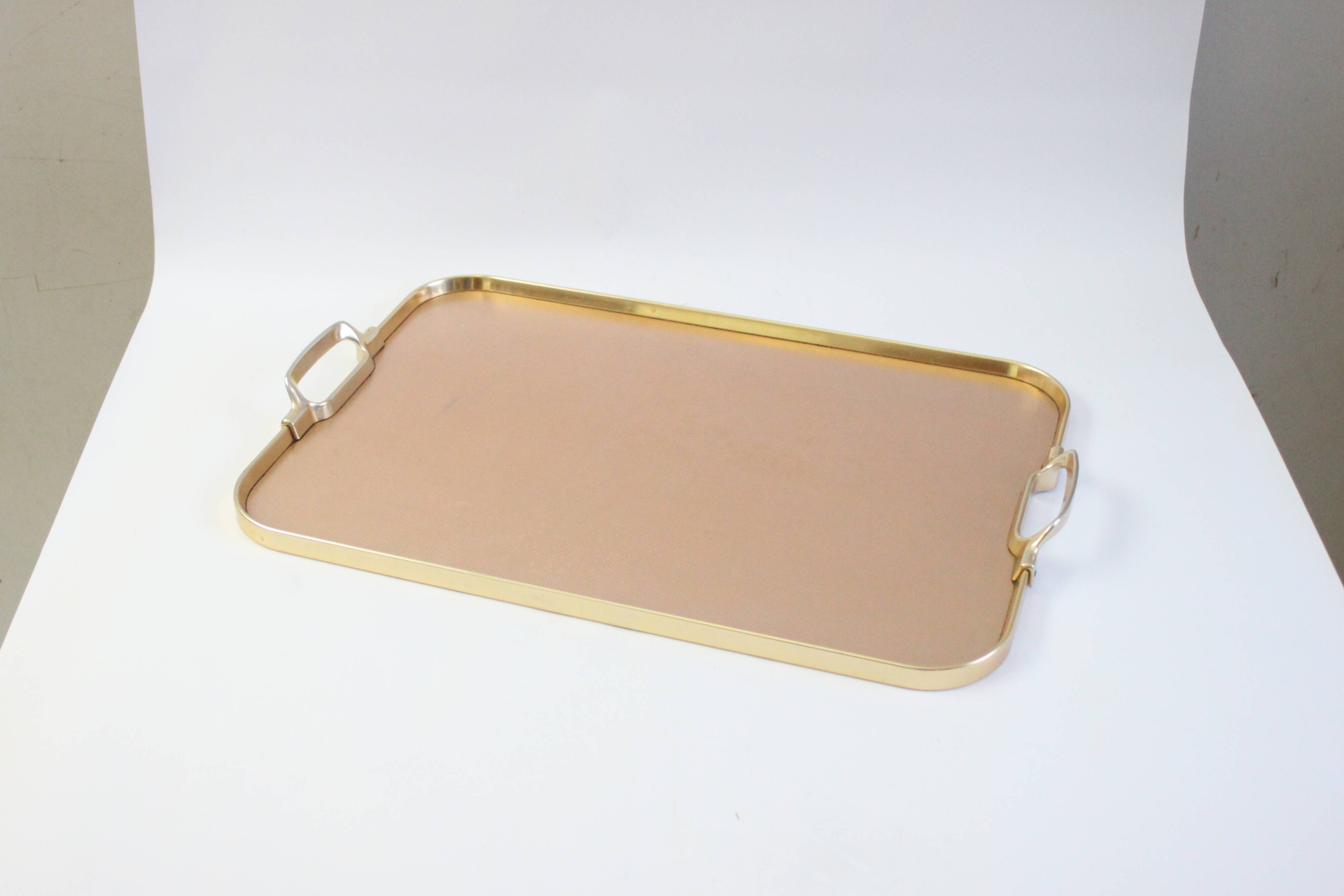 Kaymet Rose gold colored aluminum tray, UK 1970s