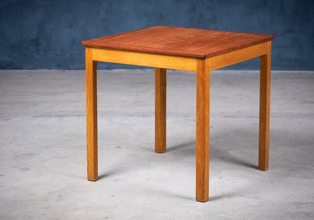 Side Table in Teak and Oak, Denmark, 1960s