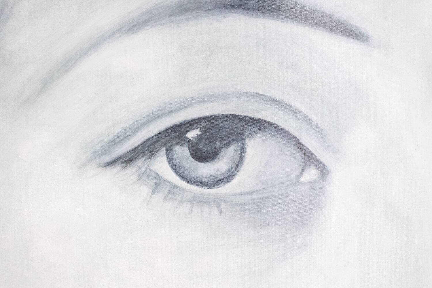 Evelyne Baget Detail of a portrait of a young woman. Contemporary