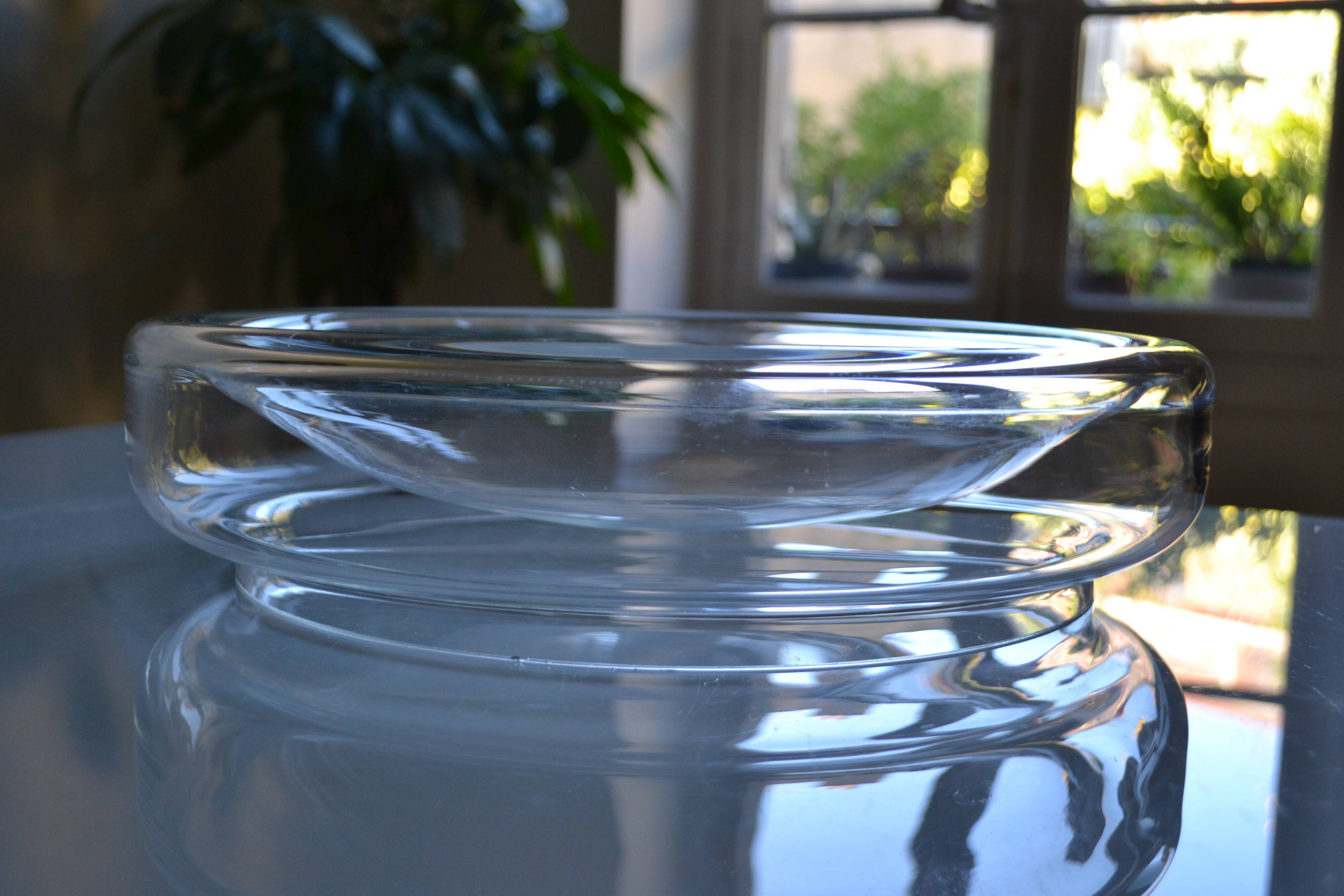 vide poche en verre soufflé, Murano Italy vers 1970 D : 35 cm