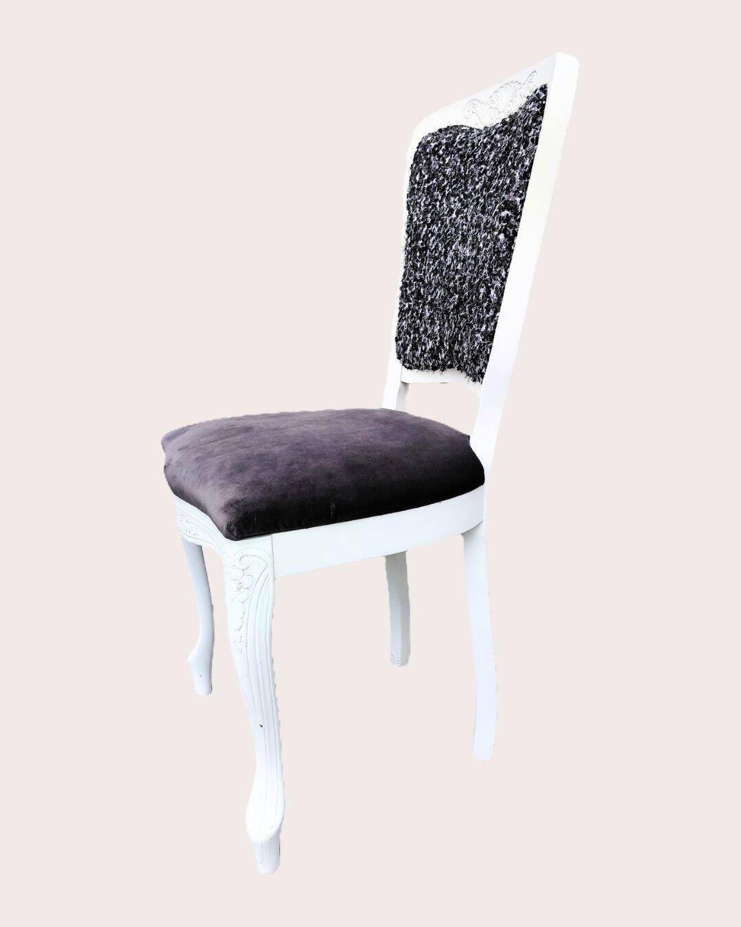 Louis XV style chair with haute couture fabric