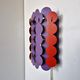 Red and purple metal strip wall lamp by Doria Leuchten, Germany 1960's/1970's