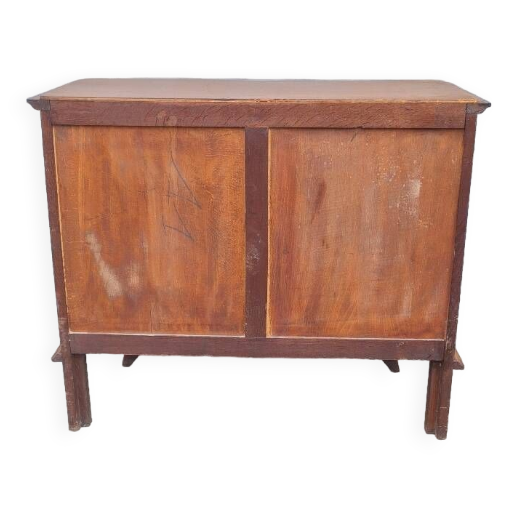 Oak compass foot chest of drawers 1960