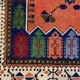 Vintage turkish anatolian rug 190x120 cm, tribal boho red, blue, black, green