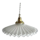 Vintage pendant light in serrated opaline