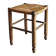 Straw stool in solid oak - mid. 20th century