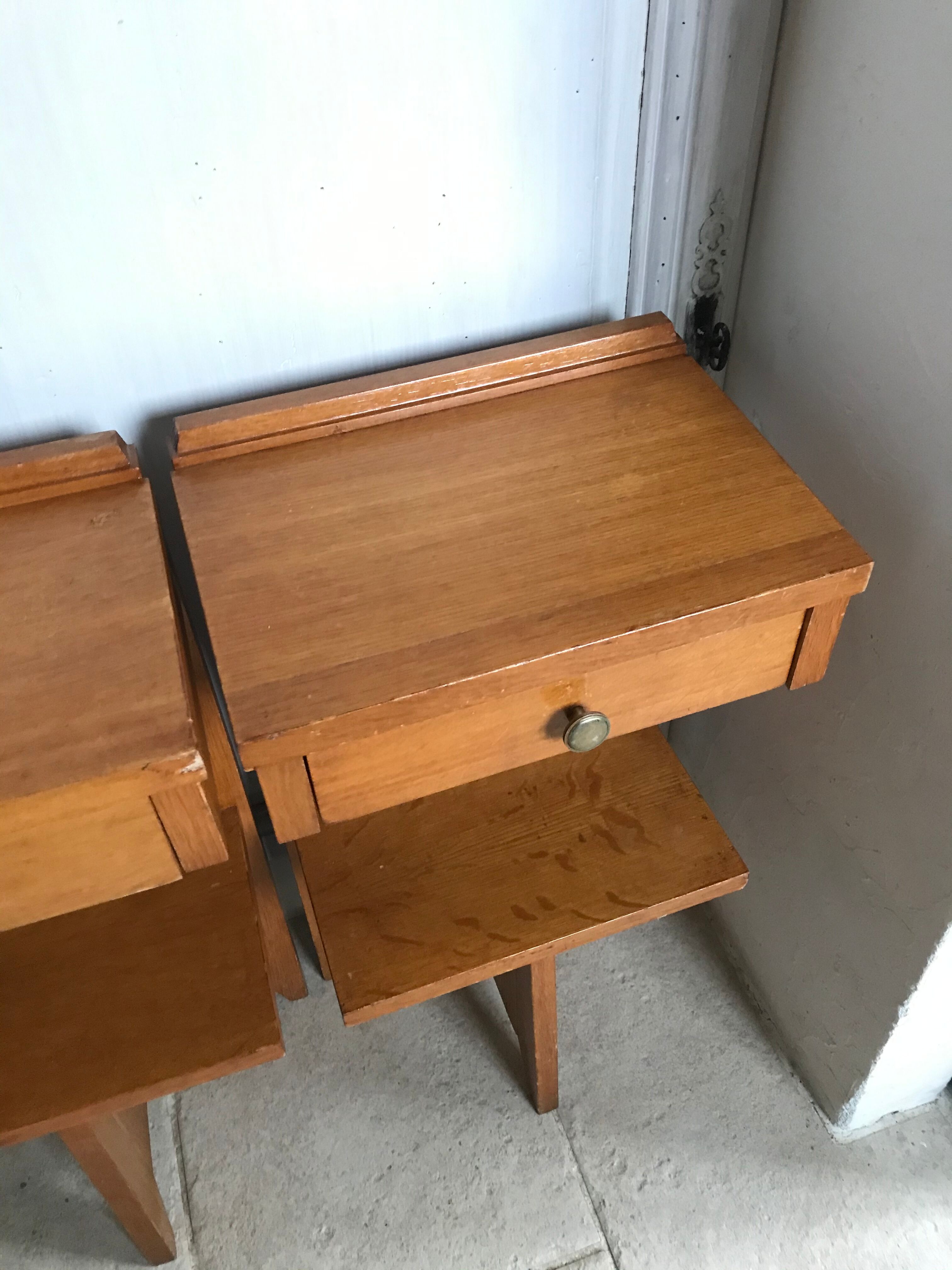 Pair of vintage bedsides