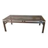 Vintage design coffee table with smoked glass